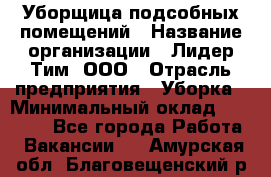 Уборщица подсобных помещений › Название организации ­ Лидер Тим, ООО › Отрасль предприятия ­ Уборка › Минимальный оклад ­ 27 500 - Все города Работа » Вакансии   . Амурская обл.,Благовещенский р-н